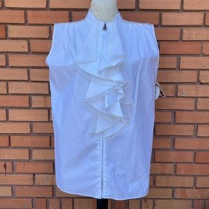NWT RACHEL ROY Ruffle Blouse Size 8